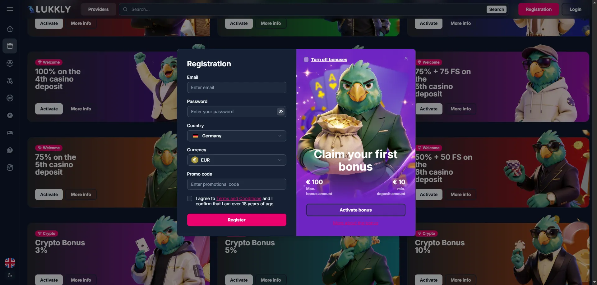 How to register at Lukkly Casino step by step guide